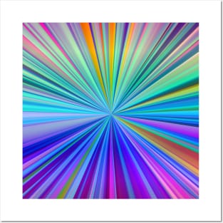 Rainbow Vortex Abstract Posters and Art